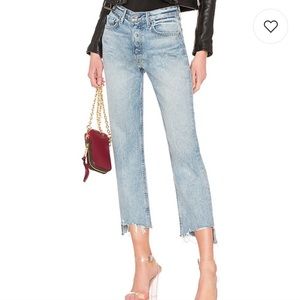 GRLFRND Helena High-Rise Straight Crop Jean - Size 27